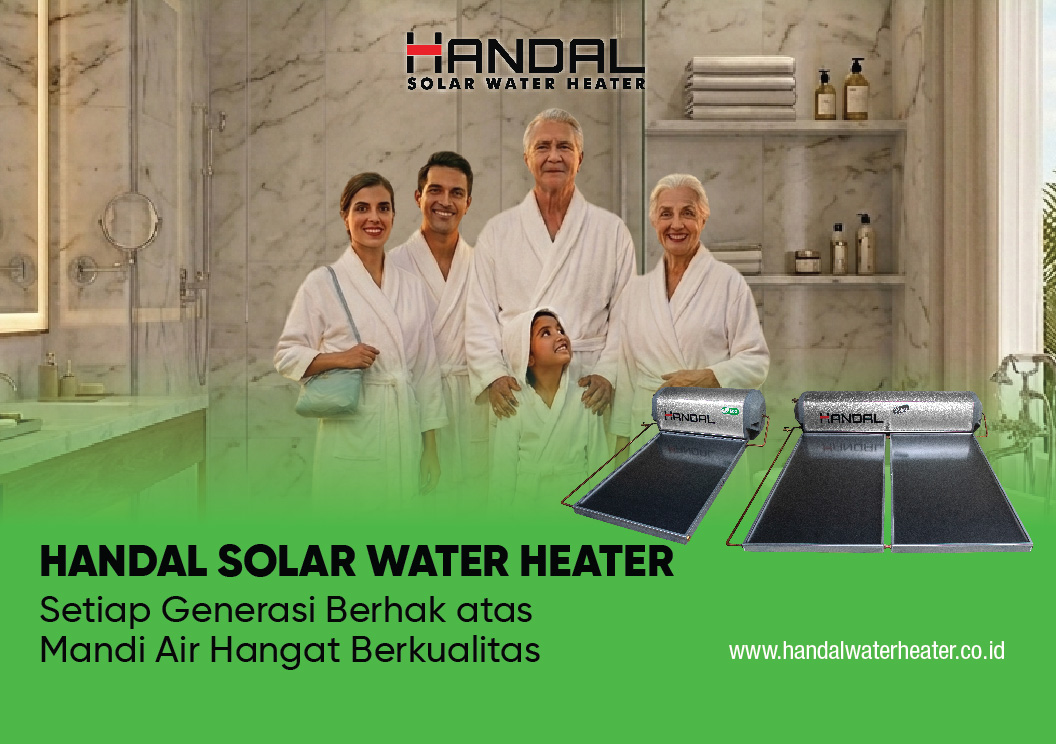 Setiap Generasi Berhak atas Mandi Air Hangat Berkualitas Bersama Handal Solar Water Heater